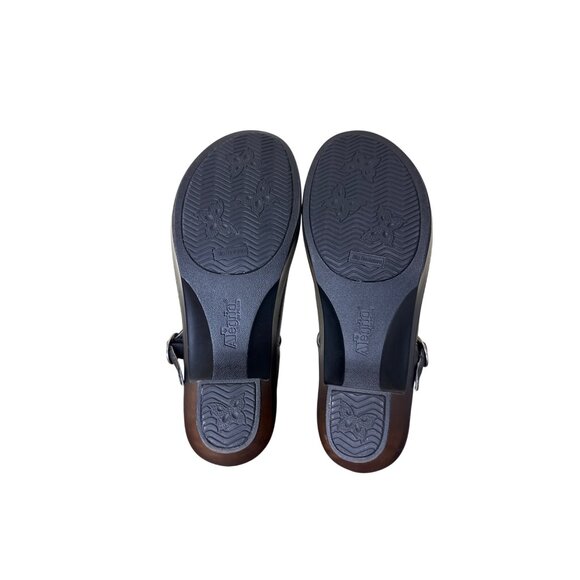 Alegria Harper HAR-641 Black Mary Jane Heels Pumps Leather EU 38 Size US 7.5 - Picture 9 of 14